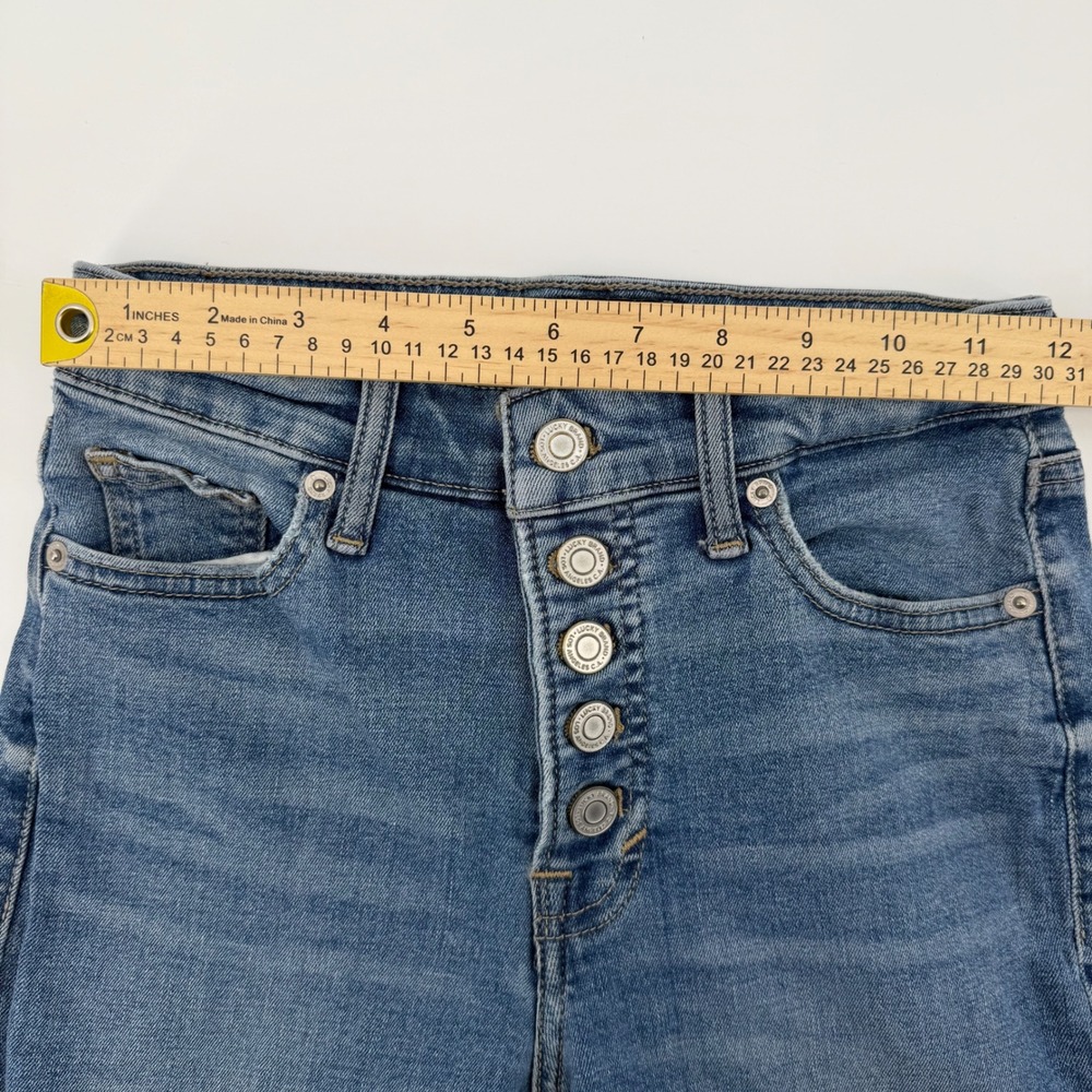 Lucky Brand Bridgette High‎ Rise Button Fly Skinny Ankle Jeans Women Size 0/25 - Picture 7 of 9
